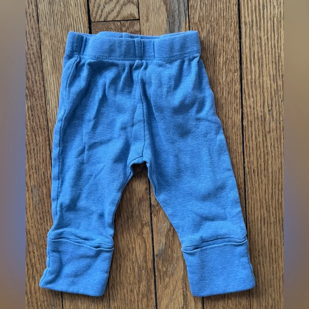 Monica + Andy Blue Convertible Footie Pants - Size 0-3 Months